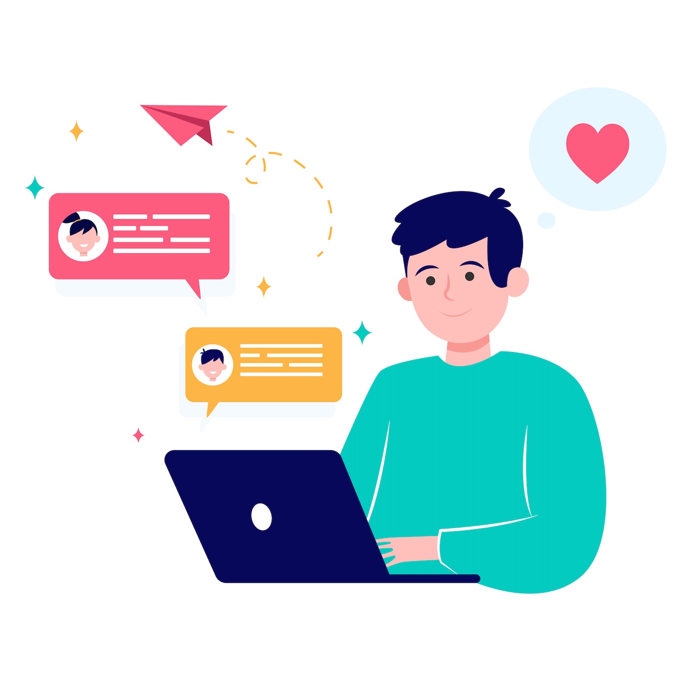 People discussing page comments and feedback
